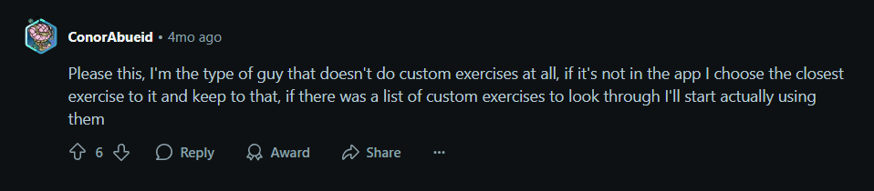 Post from a lifter asking how to move their workout history between apps