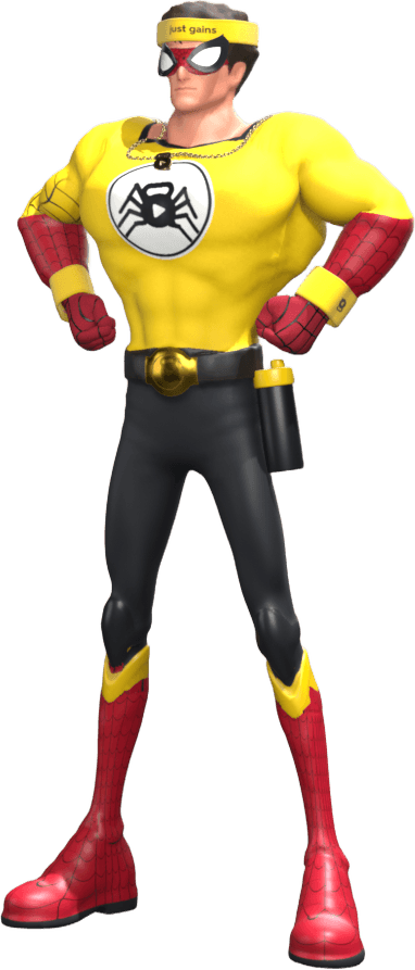 Hugh G. Mass in his hero pose