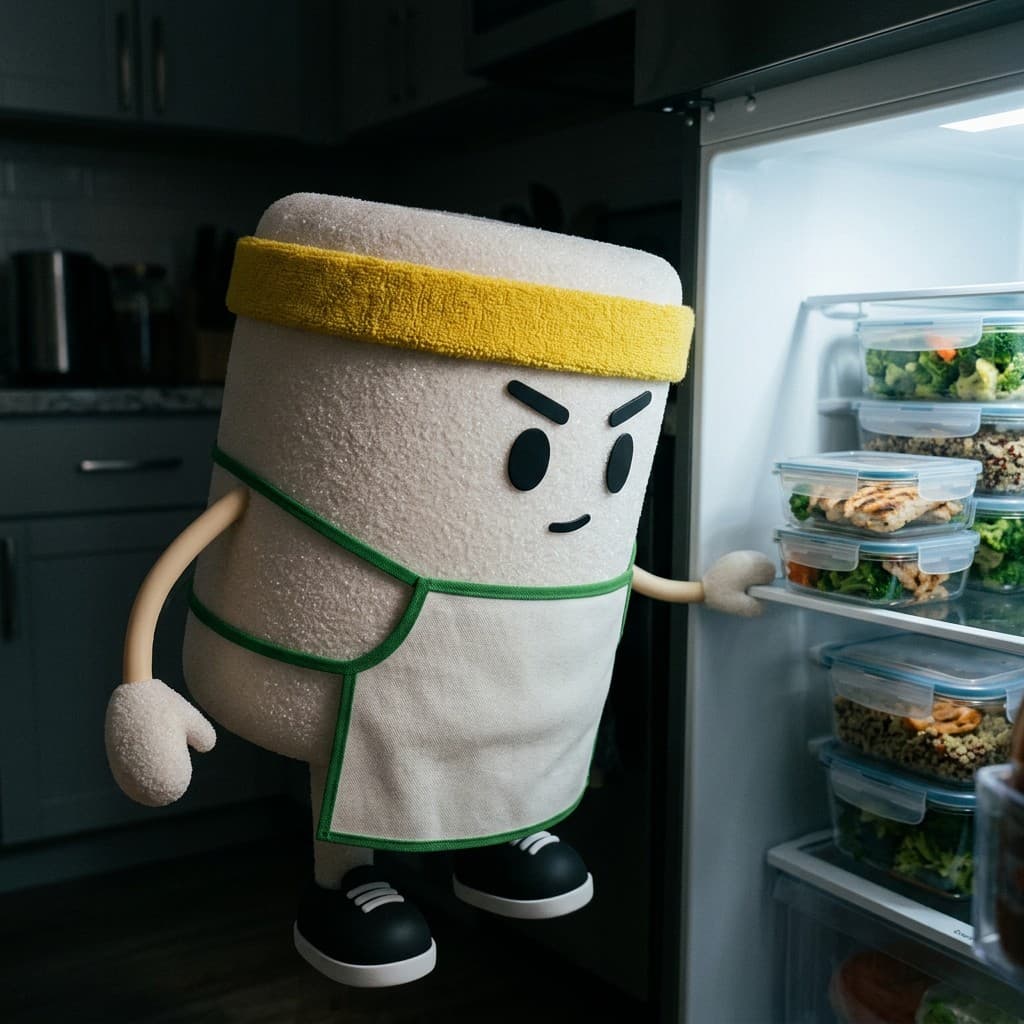 Mal at the fridge at midnight